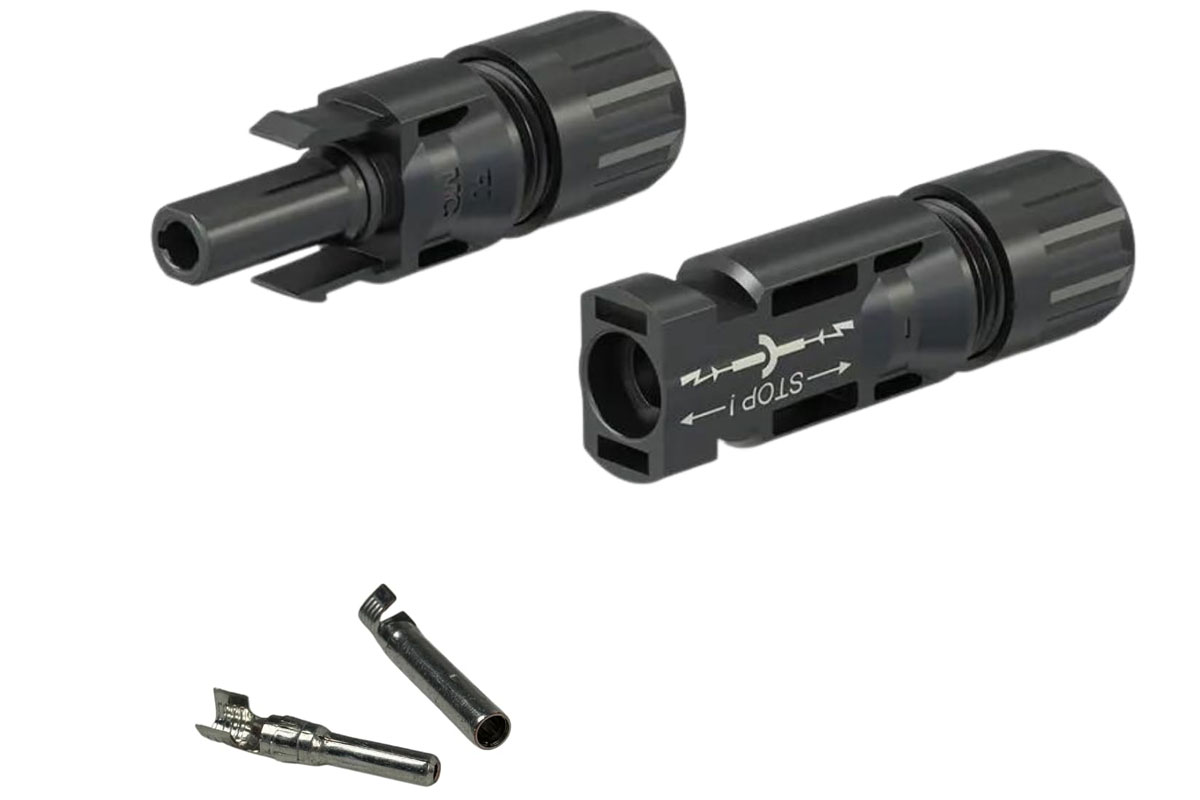 MC4-Steckverbinder sind der Standard bei Photovoltaikanlagen.