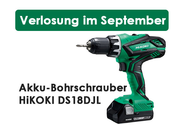 werkzeugforum.de Verlosung September 2022 HiKOKI Akku-Bohrschrauber