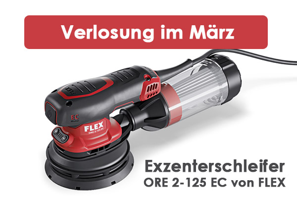 werkzeugforum.de Verlosung März 2022 Exzenterschleifer ORE 2-125 EC von FLEX