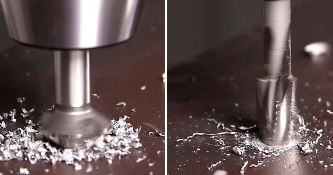 Wie versenke ich eine Schraube?